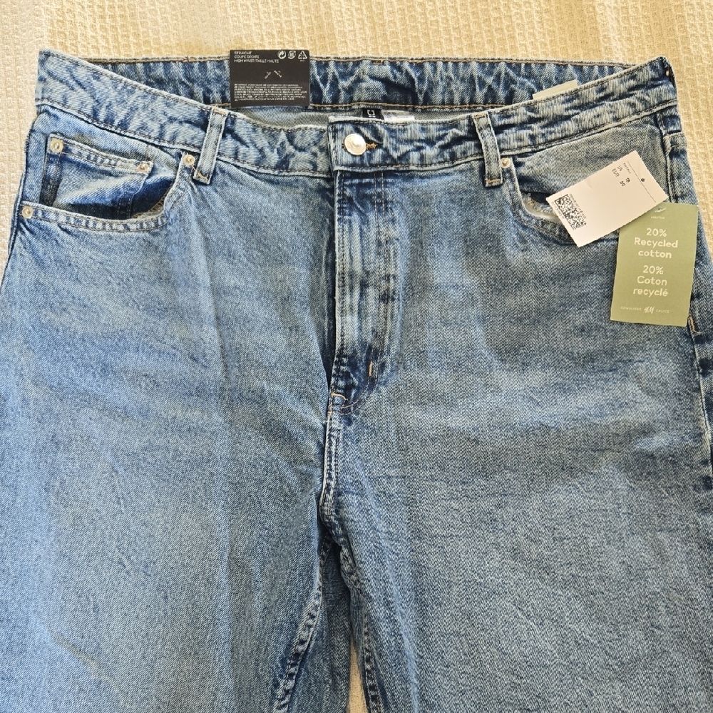 Divided By H&M Classic Blue Denim Jeans, straight Coupe Droite